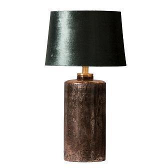 Duża lampa stołowa Zelma brązowe szkło (podstawa)